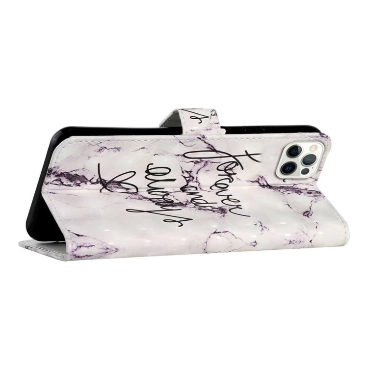 For iPhone 16 Pro Oil Embossed 3D Drawing Leather Phone Case(Words Marble) by buy2fix