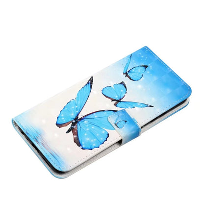 For iPhone 16 Pro Max Oil Embossed 3D Drawing Leather Phone Case(3 Butterflies) by buy2fix