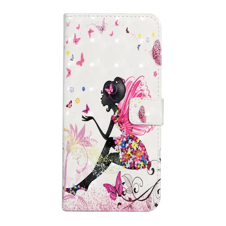 For iPhone 16 Pro Max Oil Embossed 3D Drawing Leather Phone Case(Flower Fairy) by buy2fix