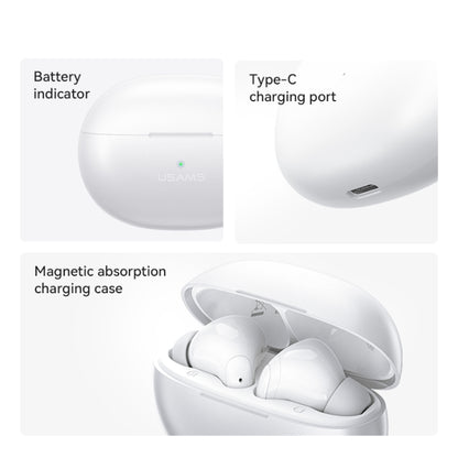 USAMS US-XD18 TWS In Ear Bluetooth Earphone(White) by USAMS