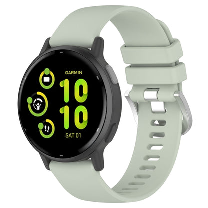 For Garmin vivoactive 5 / Active 5 20mm Silicone Watch Band(Green) - Watch Bands by buy2fix | Online Shopping UK | buy2fix