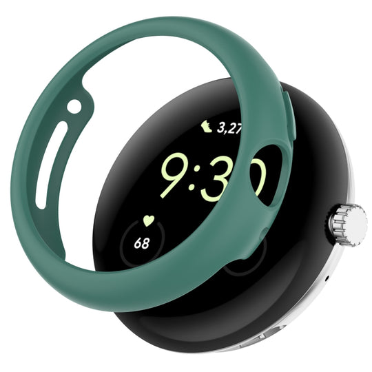 For Google Pixel Watch 2 Half Pack Hollow PC Watch Protective Case(Cyan)
