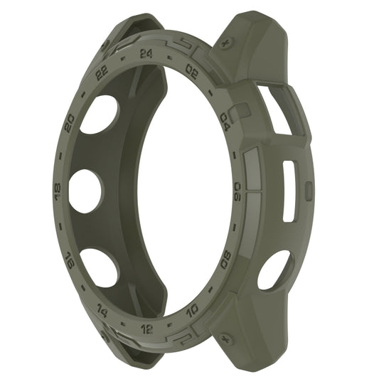 For Garmin Tactix 7 Amoled Armor Hollow TPU Watch Protective Case(Green) - Watch Cases by buy2fix | Online Shopping UK | buy2fix
