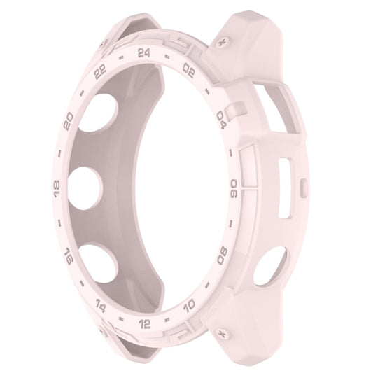 For Garmin Tactix 7 Amoled Armor Hollow TPU Watch Protective Case(Light Pink) - Watch Cases by buy2fix | Online Shopping UK | buy2fix