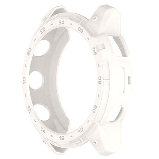 For Garmin Tactix 7 Amoled Armor Hollow TPU Watch Protective Case(Ivory White) - Watch Cases by buy2fix | Online Shopping UK | buy2fix