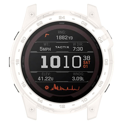 For Garmin Tactix 7 Amoled Armor Hollow TPU Watch Protective Case(Ivory White) - Watch Cases by buy2fix | Online Shopping UK | buy2fix