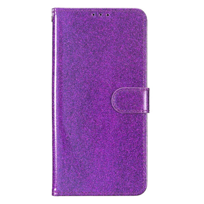 For Motorola Edge 2024 Glitter Powder Flip Leather Phone Case(Purple) by buy2fix
