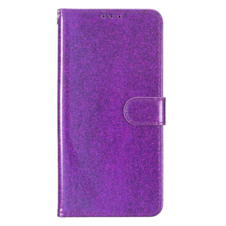 For Motorola Moto G Play 2024 Glitter Powder Flip Leather Phone Case(Purple) by buy2fix