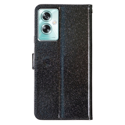 For OPPO A79 5G / A2 5G Glitter Powder Flip Leather Phone Case(Black) by buy2fix