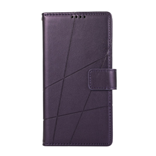 For Xiaomi 13 Ultra PU Genuine Leather Texture Embossed Line Phone Case(Purple) - Xiaomi Cases by buy2fix | Online Shopping UK | buy2fix