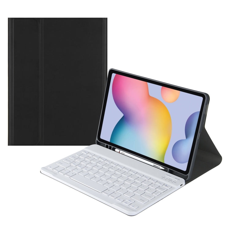 For Samsung Galaxy Tab A9+ Square Cap Bluetooth Keyboard Leather Case with Pen Slot(Black) by buy2fix