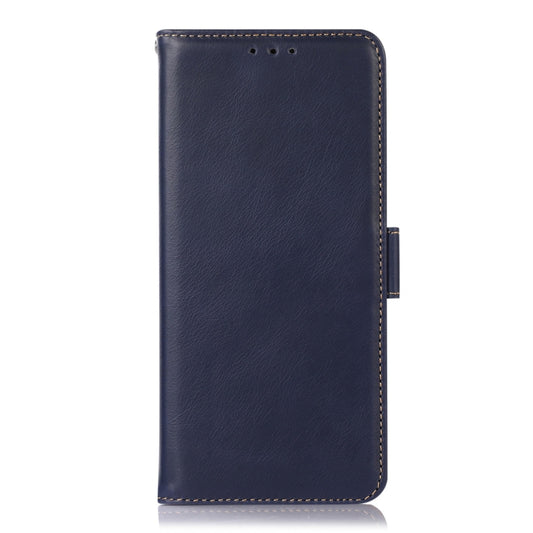 For Xiaomi Redmi Note 13 Pro 4G/Poco M6 Pro Magnetic Crazy Horse Texture Genuine Leather RFID Phone Case(Blue) - Xiaomi Cases by buy2fix | Online Shopping UK | buy2fix