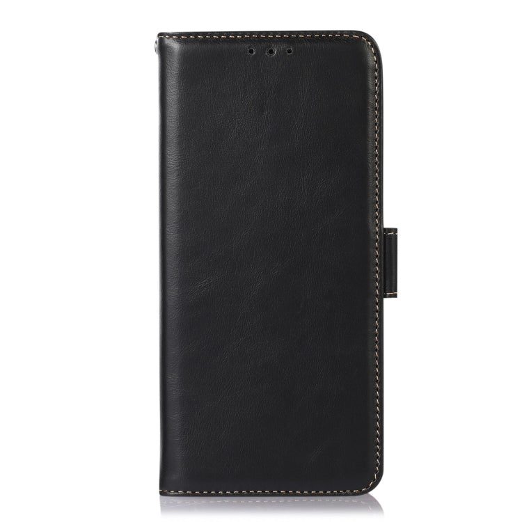 For Xiaomi Redmi K70E/Poco X6 Pro Magnetic Crazy Horse Texture Genuine Leather RFID Phone Case(Black) - Xiaomi Cases by buy2fix | Online Shopping UK | buy2fix