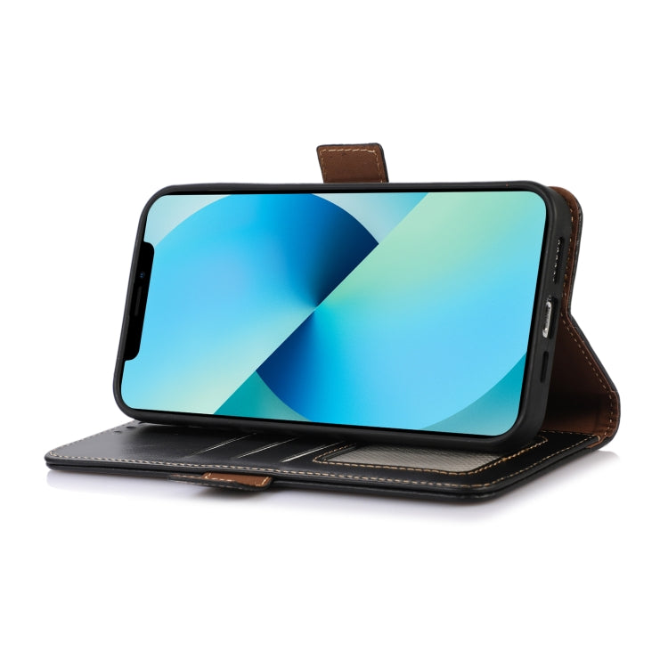 For Xiaomi Redmi K70E/Poco X6 Pro Magnetic Crazy Horse Texture Genuine Leather RFID Phone Case(Black) - Xiaomi Cases by buy2fix | Online Shopping UK | buy2fix