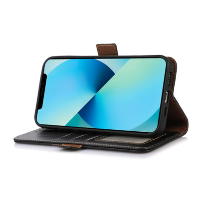 For Xiaomi Redmi K70E/Poco X6 Pro Magnetic Crazy Horse Texture Genuine Leather RFID Phone Case(Black) - Xiaomi Cases by buy2fix | Online Shopping UK | buy2fix