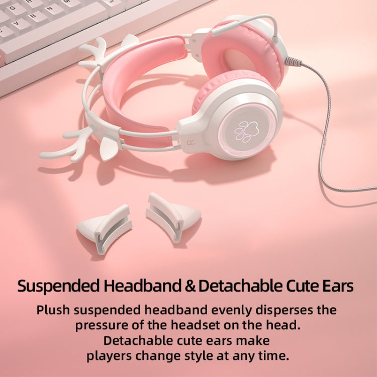 G35 Cute Cat RGB Head-mounted Wired Gaming Earphone(Black) by buy2fix