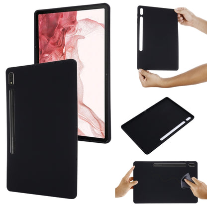 For Samsung Galaxy Tab S9 FE+ / S10+ Pure Color Liquid Silicone Shockproof Tablet Case(Black) - Galaxy Tab S9 FE+ by buy2fix | Online Shopping UK | buy2fix