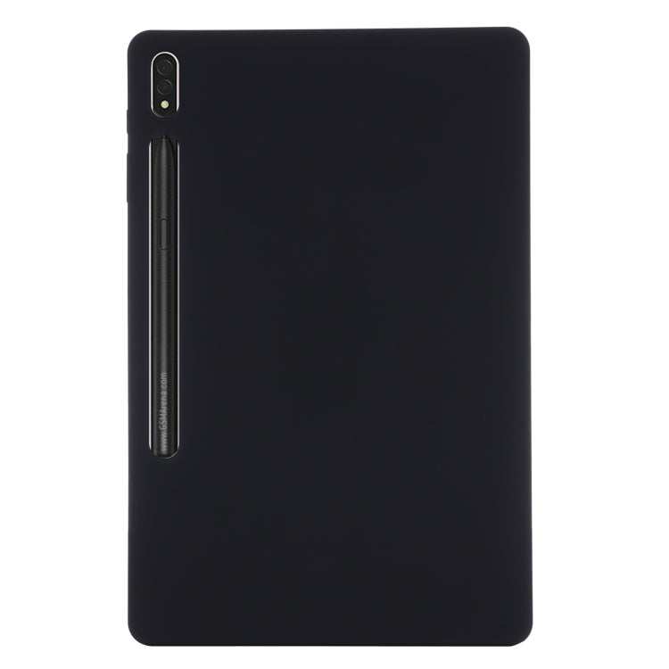 For Samsung Galaxy Tab S9 FE+ / S10+ Pure Color Liquid Silicone Shockproof Tablet Case(Black) - Galaxy Tab S9 FE+ by buy2fix | Online Shopping UK | buy2fix