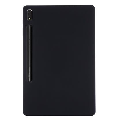 For Samsung Galaxy Tab S9 FE+ / S10+ Pure Color Liquid Silicone Shockproof Tablet Case(Black) - Galaxy Tab S9 FE+ by buy2fix | Online Shopping UK | buy2fix