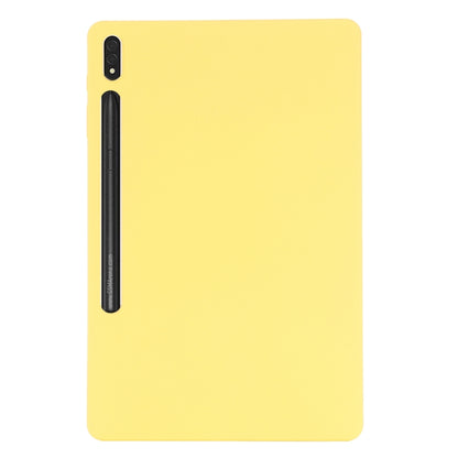 For Samsung Galaxy Tab S9 FE+ / S10+ Pure Color Liquid Silicone Shockproof Tablet Case(Yellow) by buy2fix