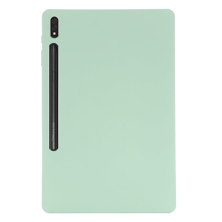For Samsung Galaxy Tab S9 FE+ / S10+ Pure Color Liquid Silicone Shockproof Tablet Case(Green) by buy2fix