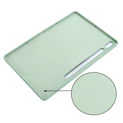 For Samsung Galaxy Tab S9 FE+ / S10+ Pure Color Liquid Silicone Shockproof Tablet Case(Green) by buy2fix