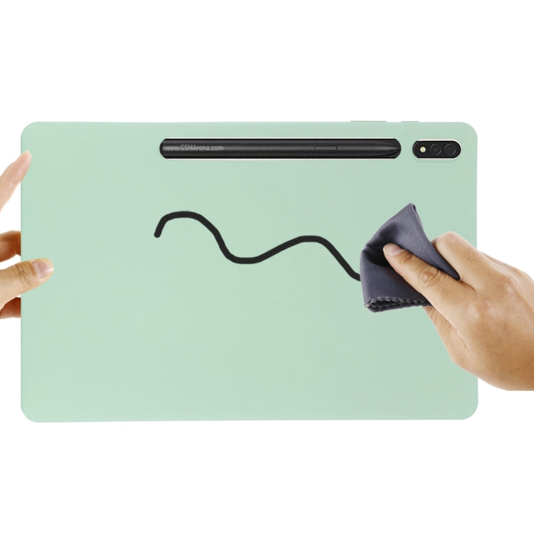 For Samsung Galaxy Tab S9 FE+ / S10+ Pure Color Liquid Silicone Shockproof Tablet Case(Green) by buy2fix