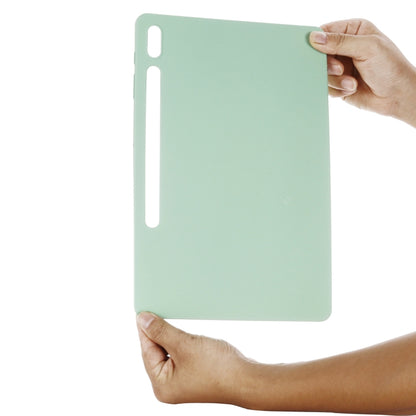 For Samsung Galaxy Tab S9 FE+ / S10+ Pure Color Liquid Silicone Shockproof Tablet Case(Green) by buy2fix