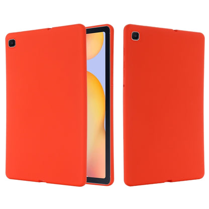 For Samsung Galaxy Tab S6 Lite 2024 Pure Color Liquid Silicone Shockproof Tablet Case(Red) - Other Galaxy Tab PC by buy2fix | Online Shopping UK | buy2fix