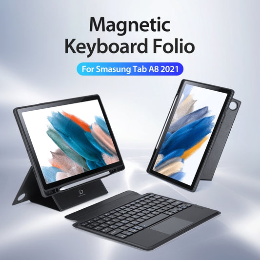 For Samsung Galaxy Tab A8 2021 10.5 DUX DUCIS DK Floating Magnetic Keyboard Leather Tablet Case with Holder(Black) - For Samsung by DUX DUCIS | Online Shopping UK | buy2fix