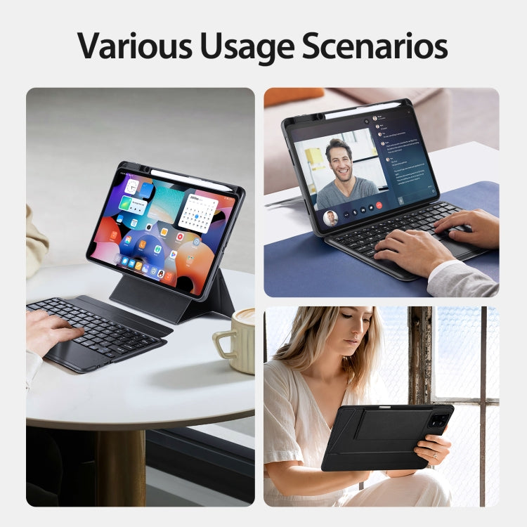 For Xiaomi Pad 6 / 6 Pro DUX DUCIS DK Floating Magnetic Keyboard Leather Tablet Case with Holder(Black) - Xiaomi Keyboard by DUX DUCIS | Online Shopping UK | buy2fix