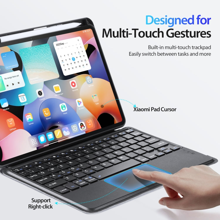 For Xiaomi Pad 6 / 6 Pro DUX DUCIS DK Floating Magnetic Keyboard Leather Tablet Case with Holder(Black) - Xiaomi Keyboard by DUX DUCIS | Online Shopping UK | buy2fix