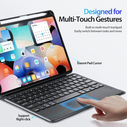 For Xiaomi Pad 6 / 6 Pro DUX DUCIS DK Floating Magnetic Keyboard Leather Tablet Case with Holder(Black) - Xiaomi Keyboard by DUX DUCIS | Online Shopping UK | buy2fix