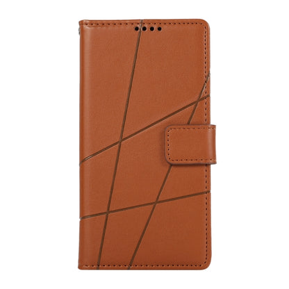 For Google Pixel 9 Pro PU Genuine Leather Texture Embossed Line Phone Case(Brown) by buy2fix