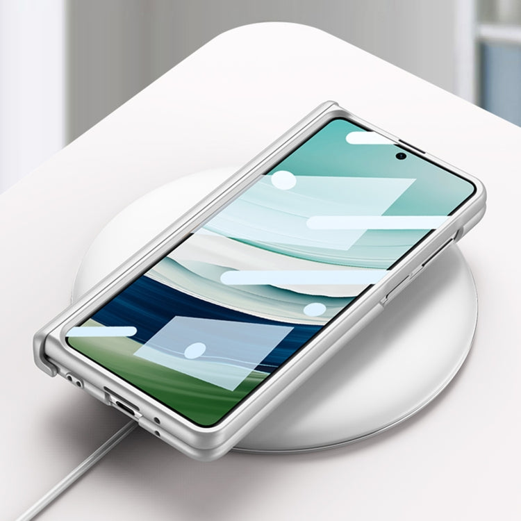 For Huawei Mate X5 GKK Wristband Integrated HD Film Magnetic Hinge Phone Case(Silver) - Huawei Cases by GKK | Online Shopping UK | buy2fix