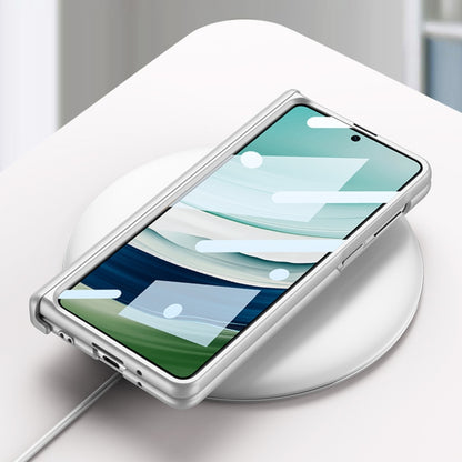 For Huawei Mate X5 GKK Wristband Integrated HD Film Magnetic Hinge Phone Case(Silver) - Huawei Cases by GKK | Online Shopping UK | buy2fix