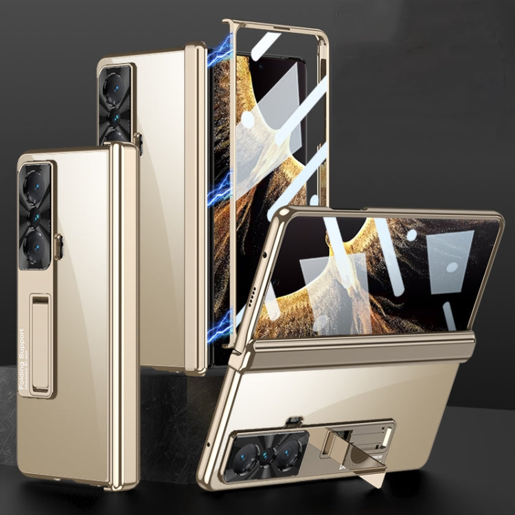 For Honor Magic VS GKK Integrated Magnetic Fold Hinge Shockproof Phone Case(Gold) - Honor Cases by GKK | Online Shopping UK | buy2fix