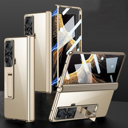 For Honor Magic VS GKK Integrated Magnetic Fold Hinge Shockproof Phone Case(Gold) - Honor Cases by GKK | Online Shopping UK | buy2fix