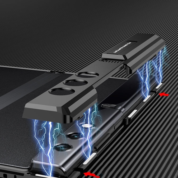 For Honor V Purse GKK Integrated Magnetic Folding Metal Full Coverage Phone Case(Black) - Honor Cases by GKK | Online Shopping UK | buy2fix