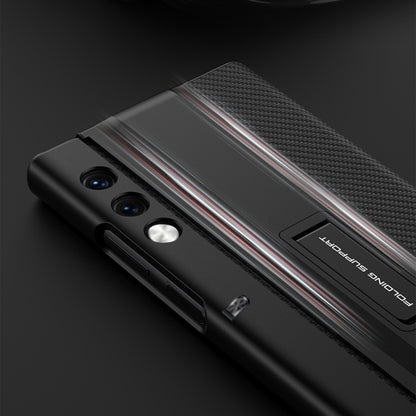 For Honor V Purse GKK Full Coverage Folding Leather Phone Case with Holder(Black) - Honor Cases by GKK | Online Shopping UK | buy2fix
