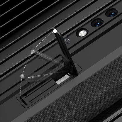 For Honor V Purse GKK Full Coverage Folding Leather Phone Case with Holder(Black) - Honor Cases by GKK | Online Shopping UK | buy2fix