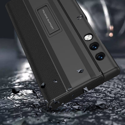 For Honor V Purse GKK Full Coverage Folding Leather Phone Case with Holder(Black) - Honor Cases by GKK | Online Shopping UK | buy2fix