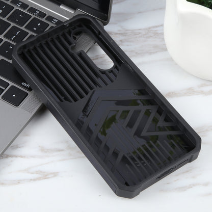 For Samsung Galaxy A55 Camera Shield Card Slot PC+TPU Phone Case(Blue) by buy2fix