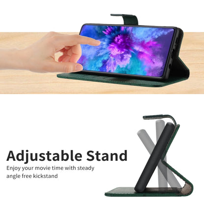 For iPhone 16 Pro Rhombic Grid Texture Leather Phone Case(Green) by buy2fix