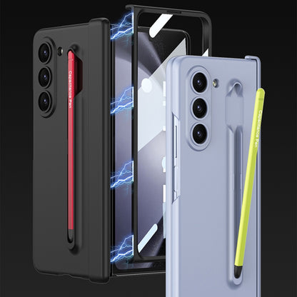 For Samsung Galaxy Z Fold5 5G GKK Magnetic Integrated Phone Case with Pen Slots, No Include Pen(Silver) - Galaxy Z Fold5 Cases by GKK | Online Shopping UK | buy2fix
