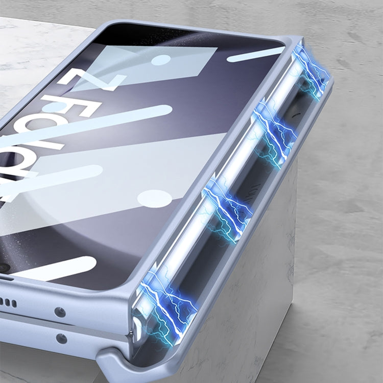 For Samsung Galaxy Z Fold5 5G GKK Magnetic Integrated Phone Case with Pen Slots, No Include Pen(Silver) - Galaxy Z Fold5 Cases by GKK | Online Shopping UK | buy2fix