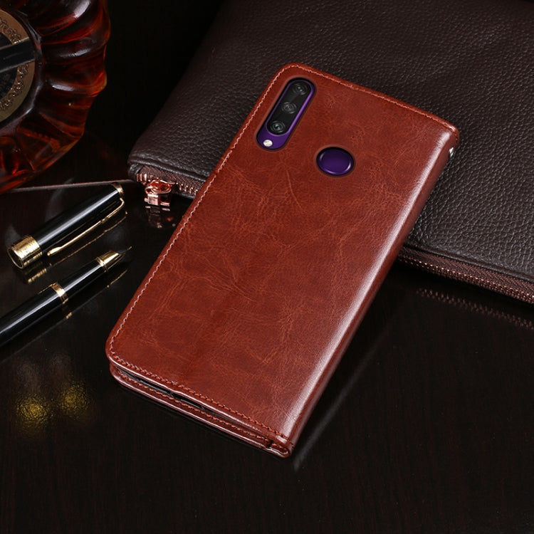 For Huawei Y6p idewei Crazy Horse Texture Horizontal Flip Leather Case with Holder & Card Slots & Wallet(Yellow) - Huawei Cases by idewei | Online Shopping UK | buy2fix