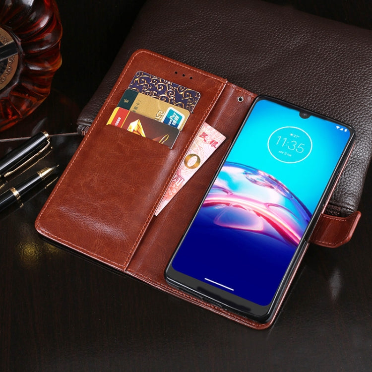 For Motorola Moto E6s 2020 idewei Crazy Horse Texture Horizontal Flip Leather Case with Holder & Card Slots & Wallet(Black) - Motorola Cases by idewei | Online Shopping UK | buy2fix