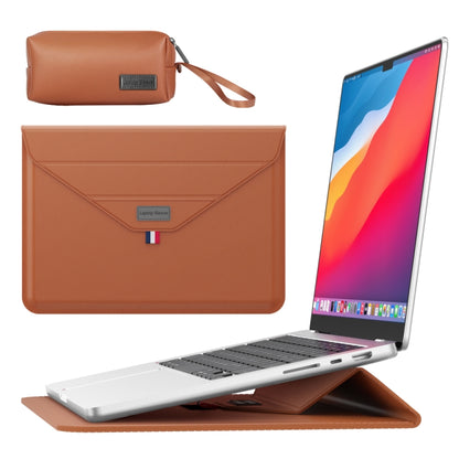 For 13/14 inch Envelope Holder Laptop Sleeve Bag with Accessories Bag(Brown) by buy2fix