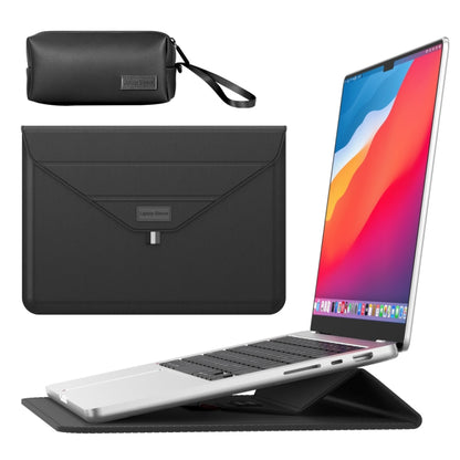 For 15.4/15.6/16.1 inch Envelope Holder Laptop Sleeve Bag with Accessories Bag(Black) by buy2fix